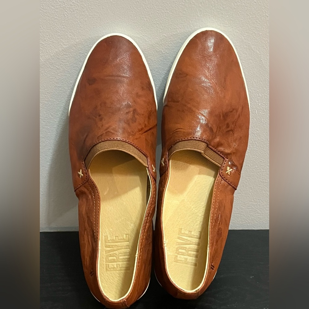 NWOT Women’s Frye Melanie Brown Leather Slip-On Footwear - Picture 7 of 13